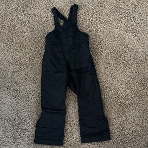 Toddler 5/6 Black Snow Bib Overalls